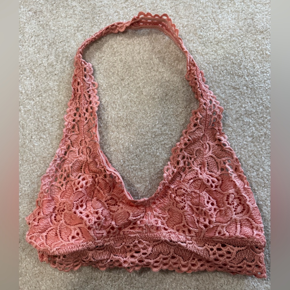 aerie Lace Bralette in Coral Peach